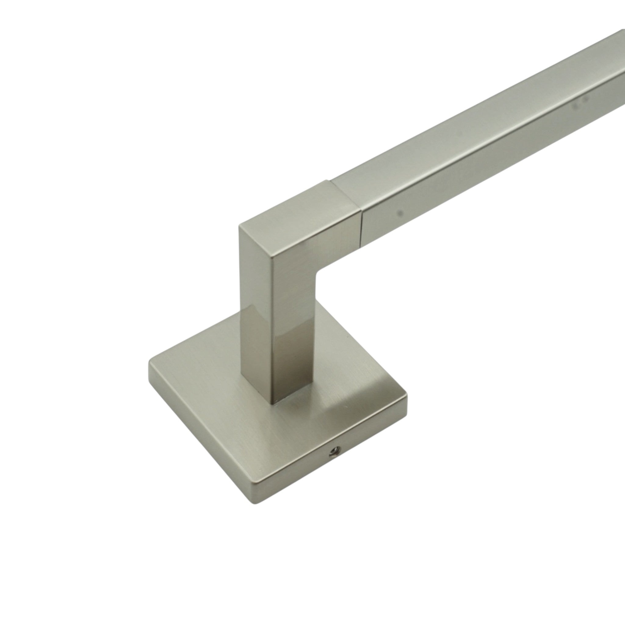 Satin Nickel Modern Square 24-Inch Towel Bar