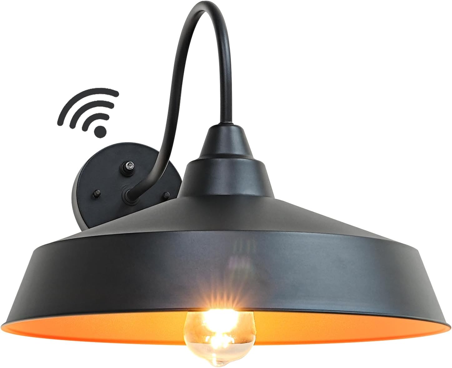 16″ Black Dusk to Dawn Barn Light