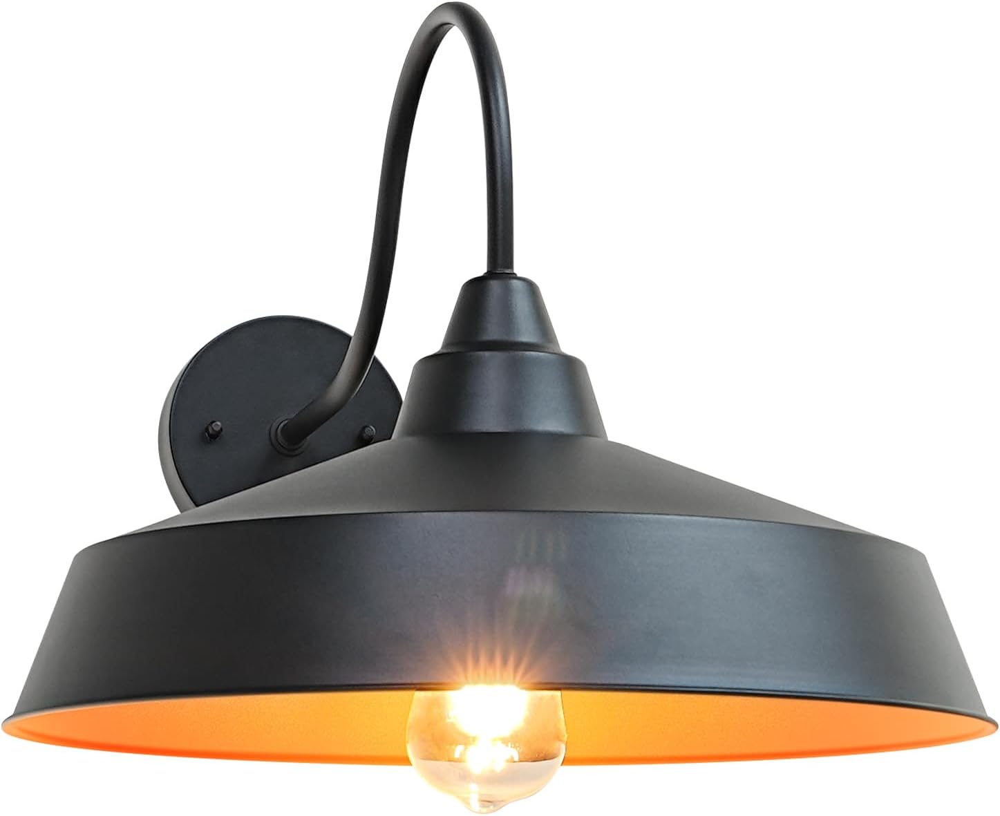 16″ Black Outdoor Barn Light Farmhouse Gooseneck Light