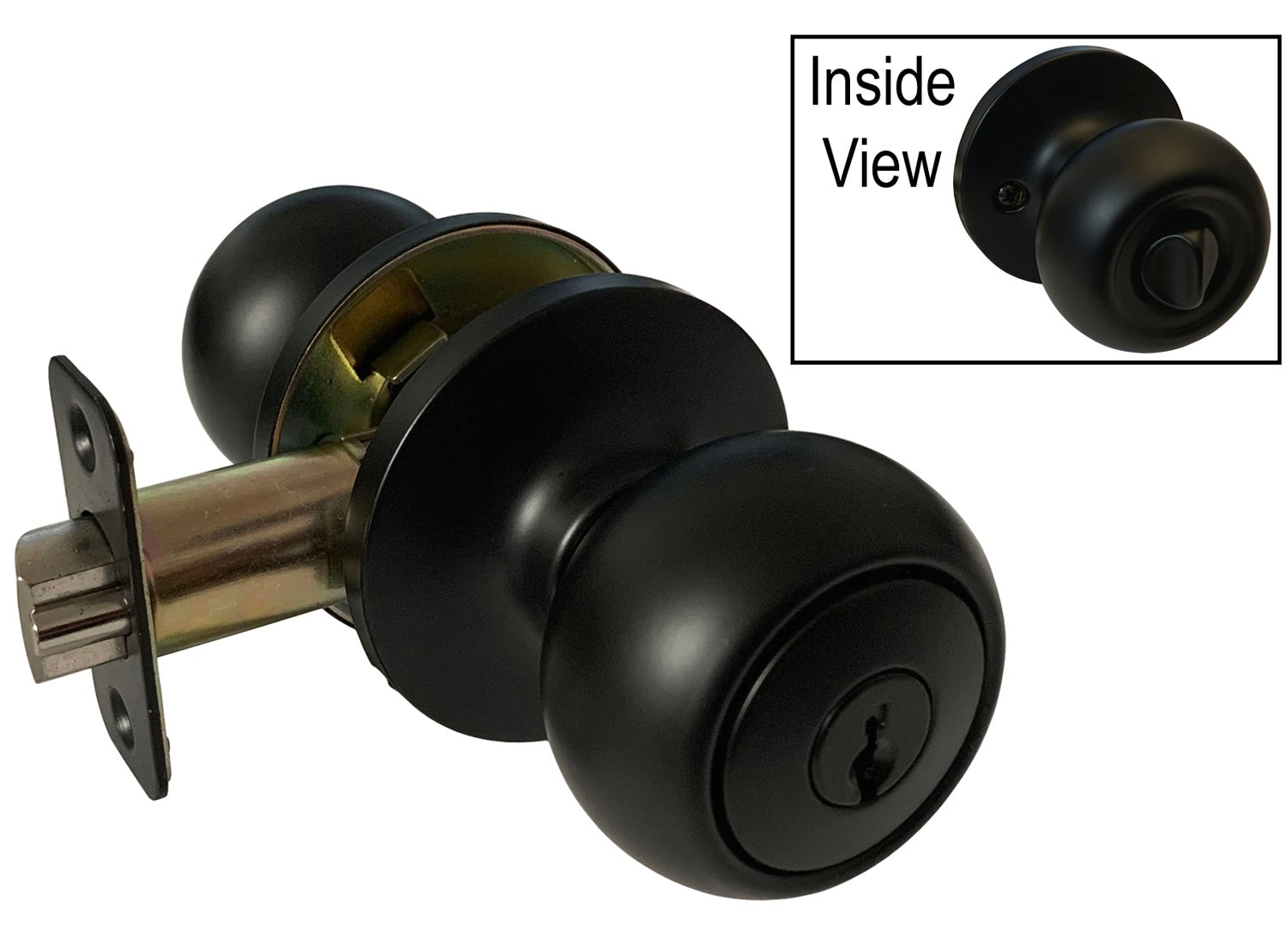 3 Pack- Contractor Pack 5765NBL Black Entry Knob/Deadbolt Combo Keyed Alike