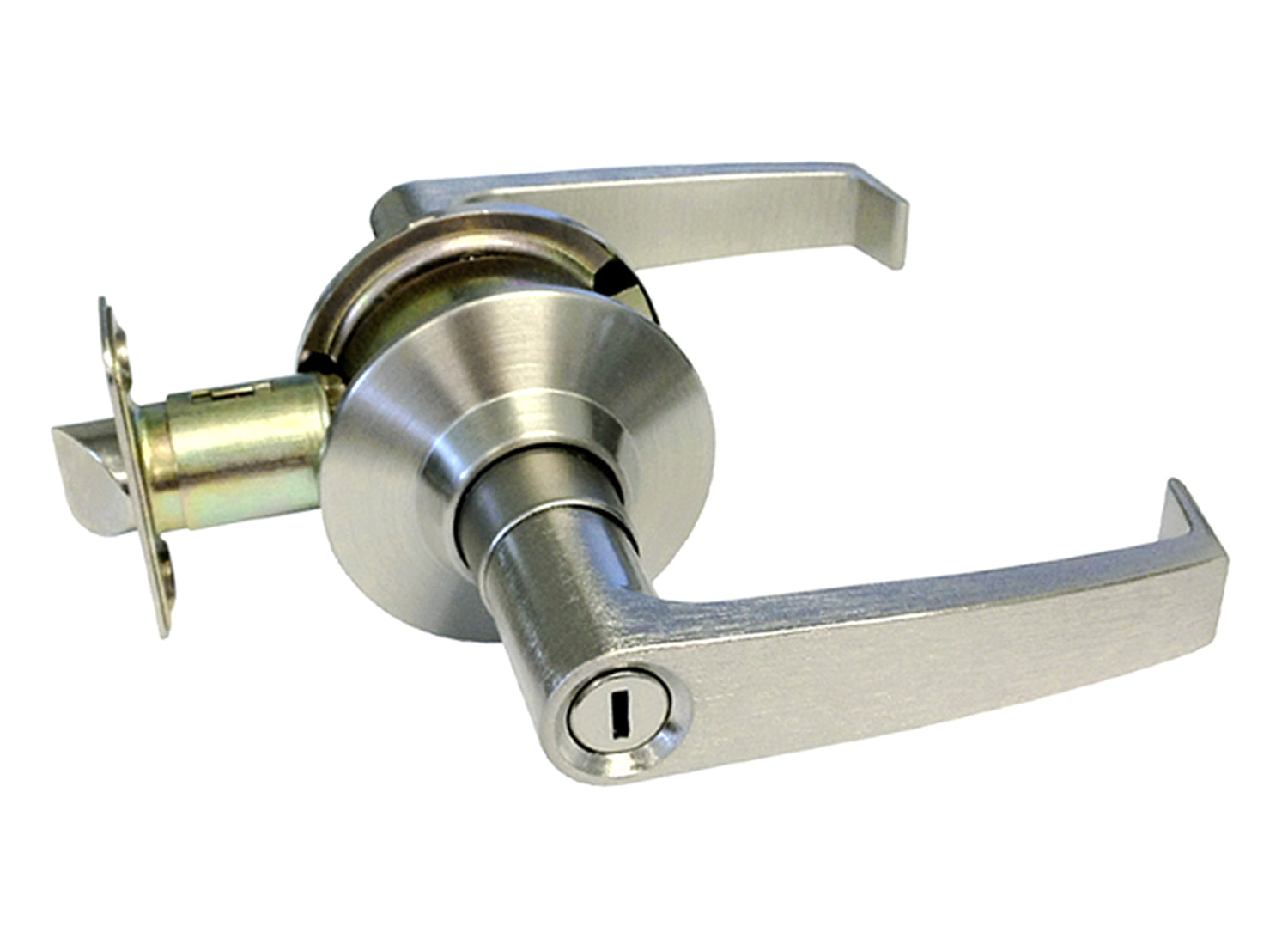 Satin Nickel Single Action Handicap Privacy Door Handle-8101S01DC