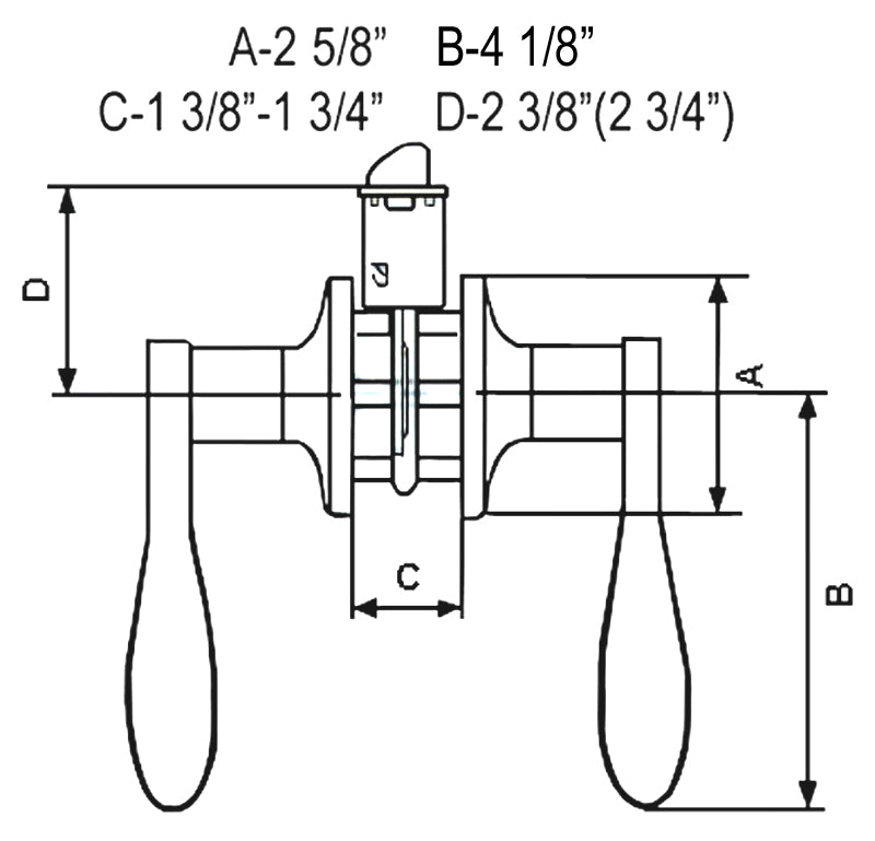 Dark Oil Rubbed Bronze Passage Door Handle- Style: 835DBR