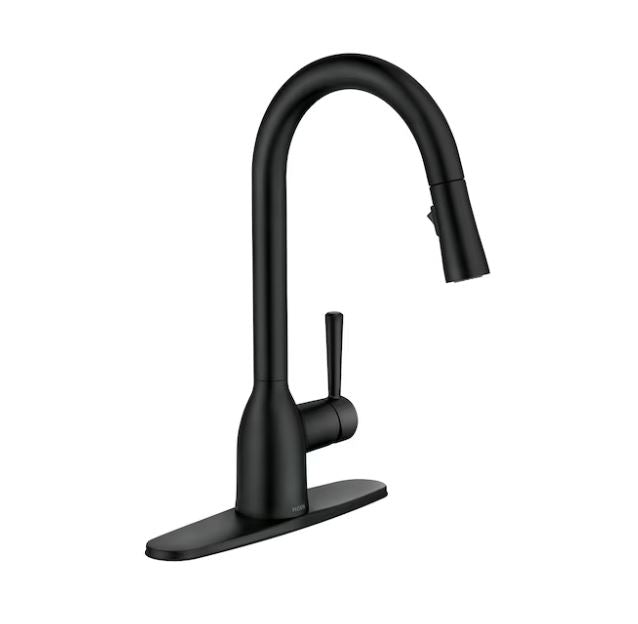 Moen Adler Matte Black Single Handle Pull Down Kitchen Faucet with Sprayer