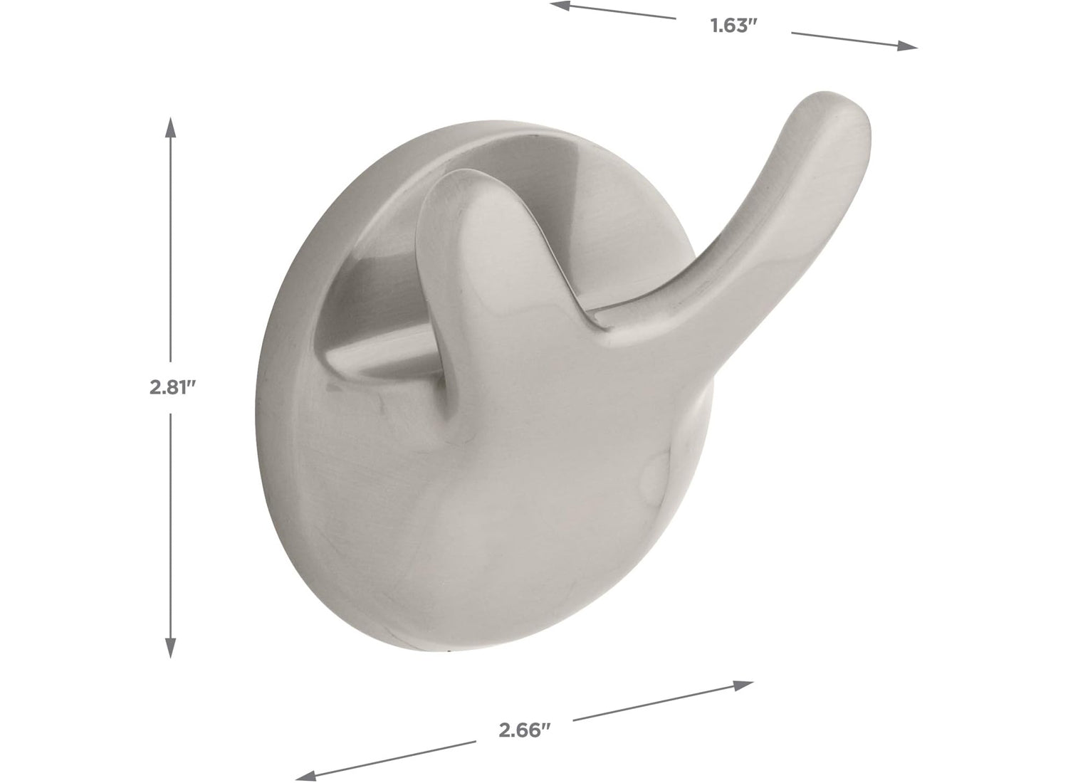 Franklin Brass Astra Satin Nickel Double Robe Hook 127766