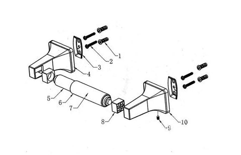 Toilet Paper Holder Exploded Parts View