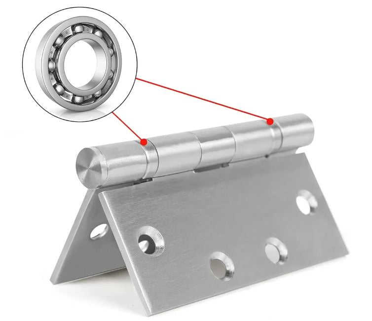 4.5"x4.5" Satin Chrome Heavy Duty Ball Bearing Commercial Door Hinge US26D