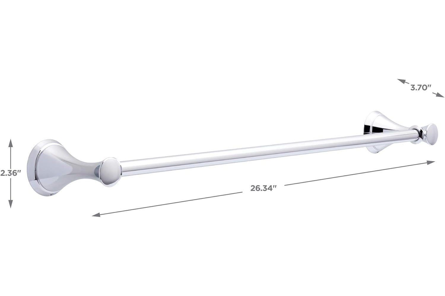 Delta Carlisle Collection Bath Accessory Polished Chrome 24" Towel Bar