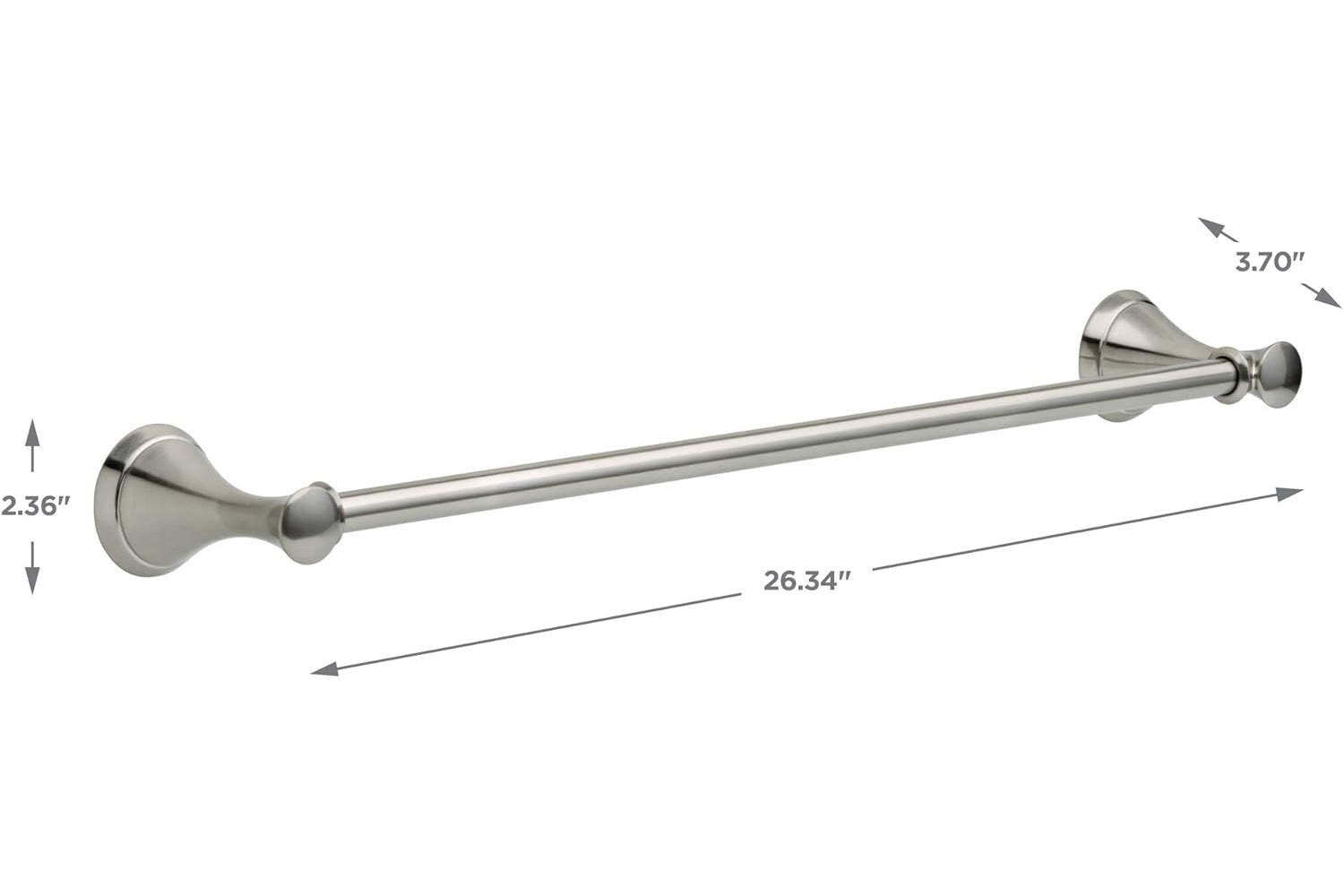Delta Carlisle Satin Nickel Bath Accessory 24" Towel Bar