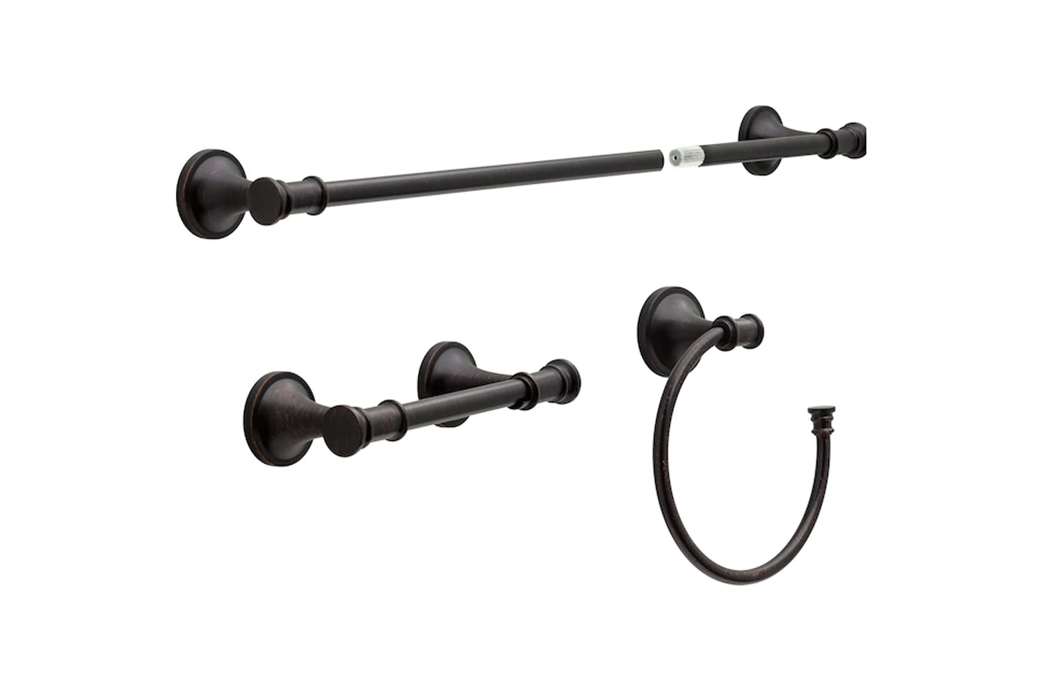 Delta 3 PC Grove Park Venetian Bronze Decorative Bathroom Hardware Set