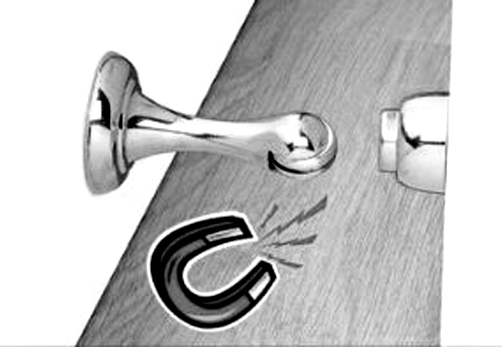 Satin Nickel Magnetic Door Holder Stopper