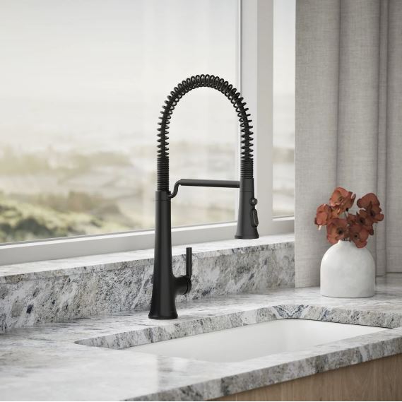 Kohler Tone K23765-BL Semi Professional Pull Down Kitchen Faucet