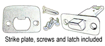Strike plate screws and latch for black square door handles and deadbolts