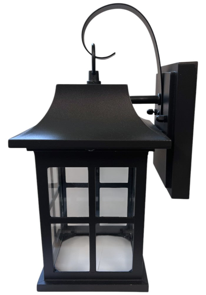 12" Black Outdoor Wall Sconce Carriage Light