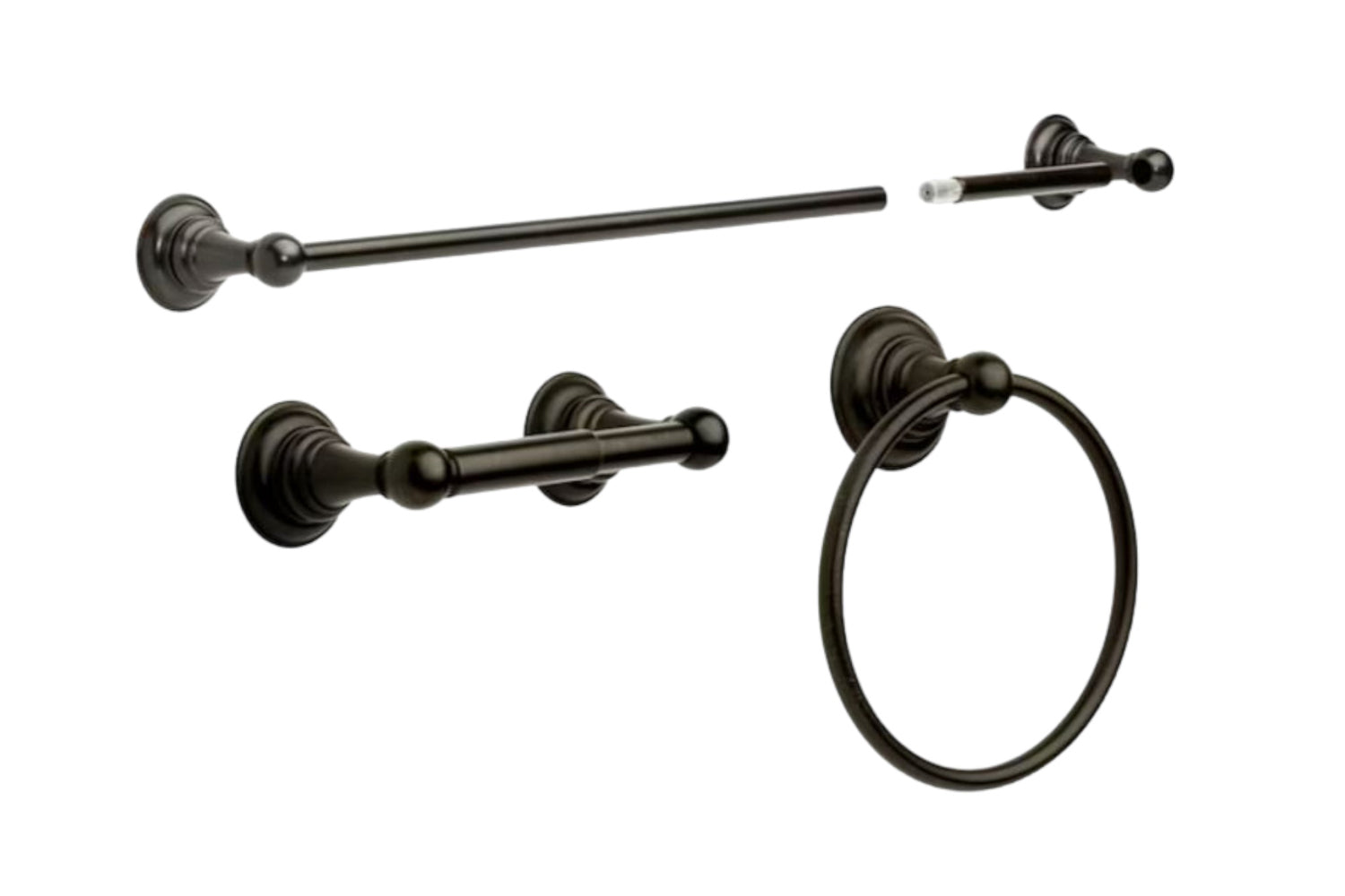 Delta Providence Venetian Bronze 3 Piece Bathroom Accessory Set w/ 18-24″ Adjustable Towel Bar