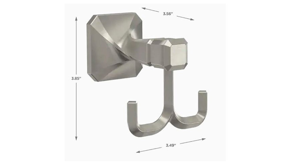 Franklin Brass Napier 2 Hook Satin Nickel Towel Hook