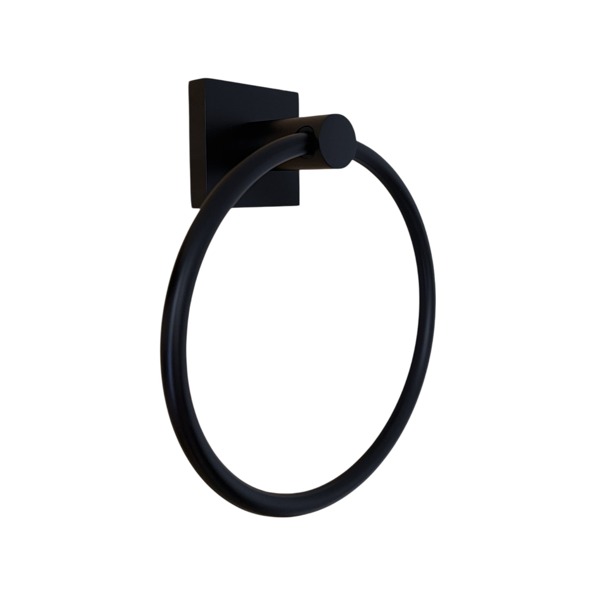 Vashon Modern Black Towel Ring