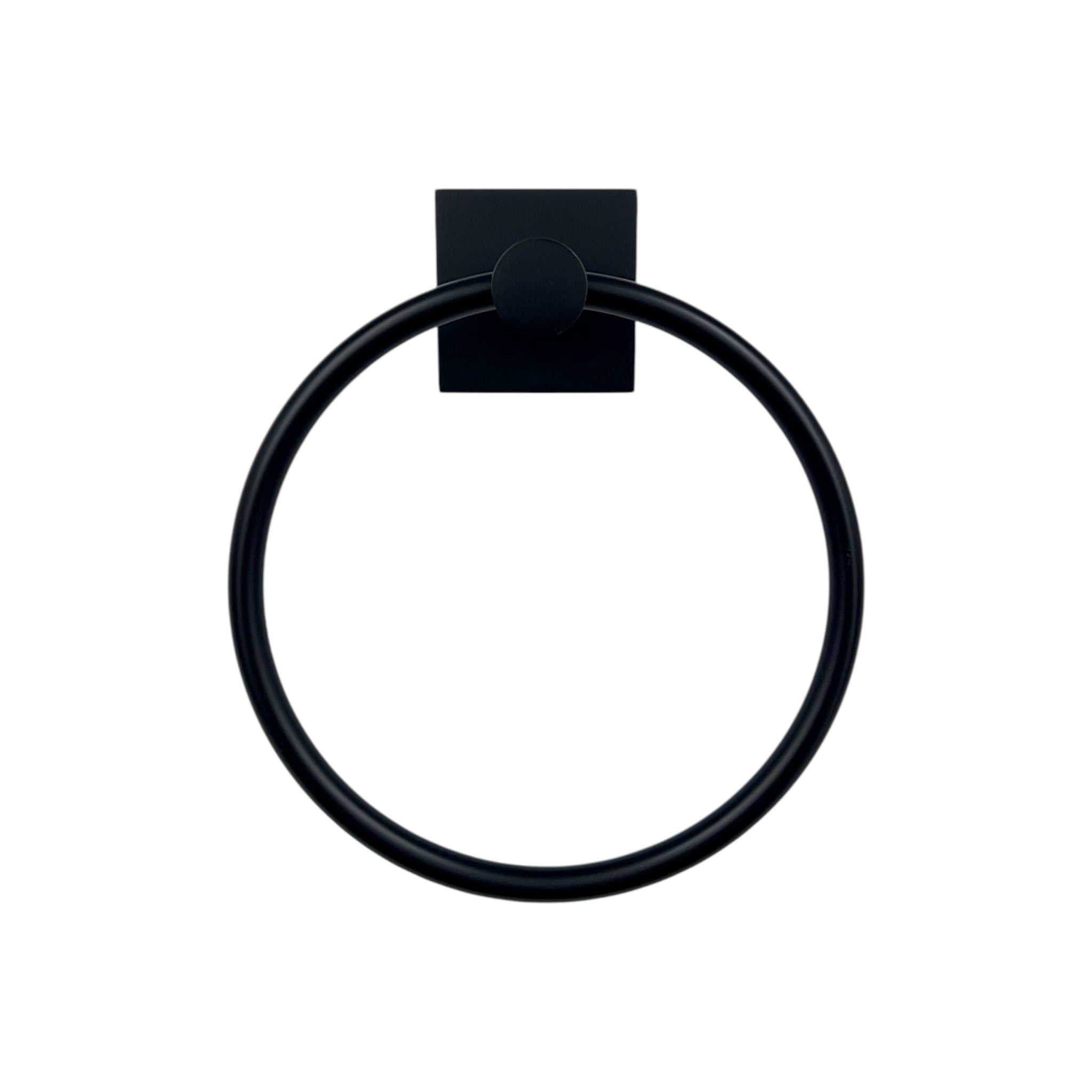 Vashon Modern Black Towel Ring