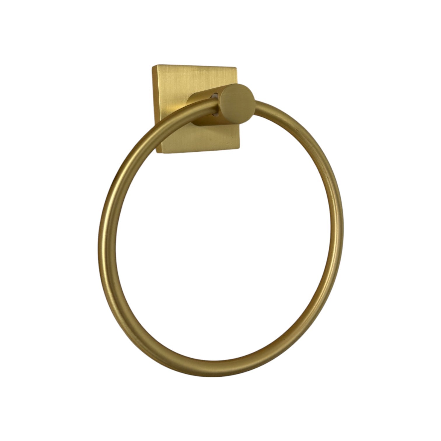 Vashon Modern Satin Brass Towel Ring
