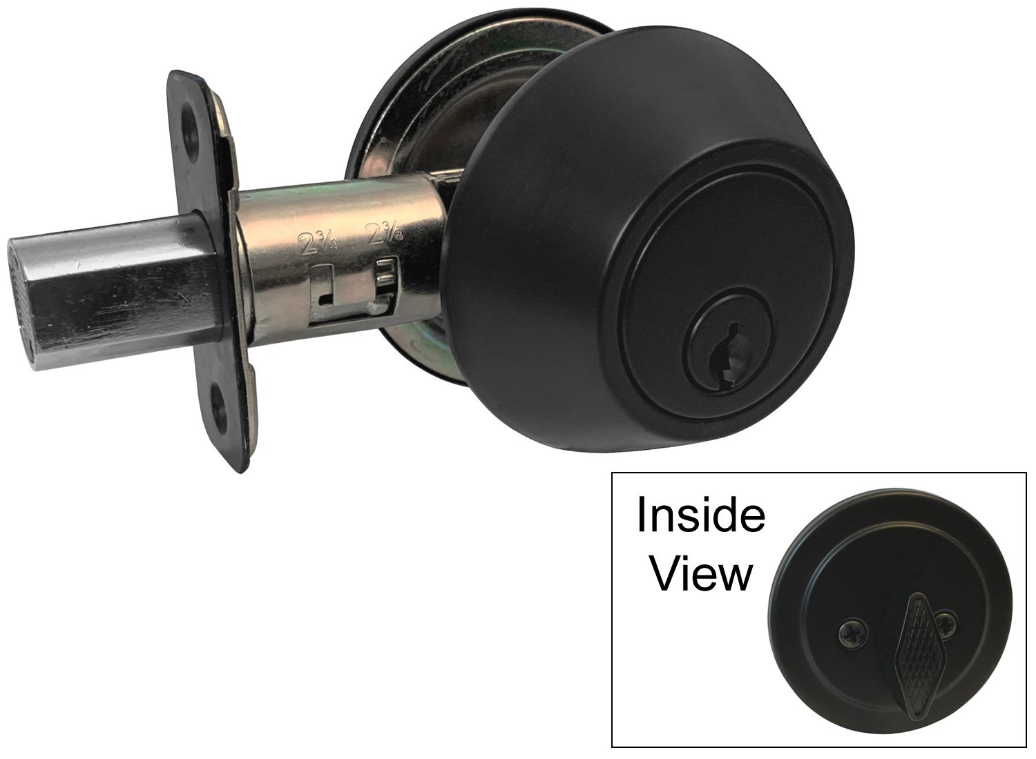 3 Pack- Contractor Pack 5765NBL Black Entry Knob/Deadbolt Combo Keyed Alike