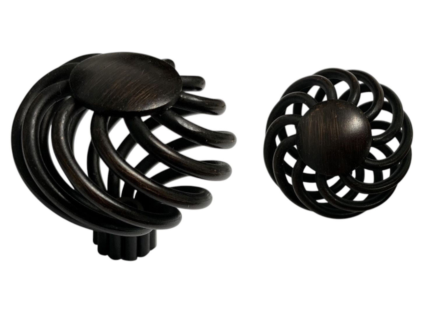 Dark Oil Rubbed Bronze 1 3/8" (35mm) Kitchen Cabinet Drawer Birdcage Knob 1318-35