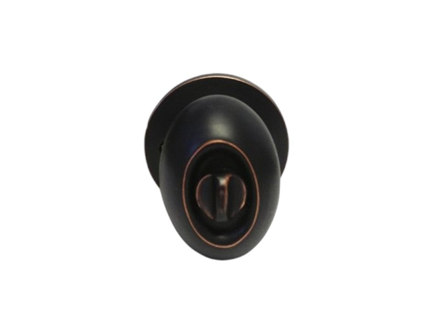 Dark Oil Rubbed Bronze Privacy Oval Knobs - Style: 6093DBR