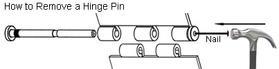 4" Black Door Hinges 5/8" Round Radius