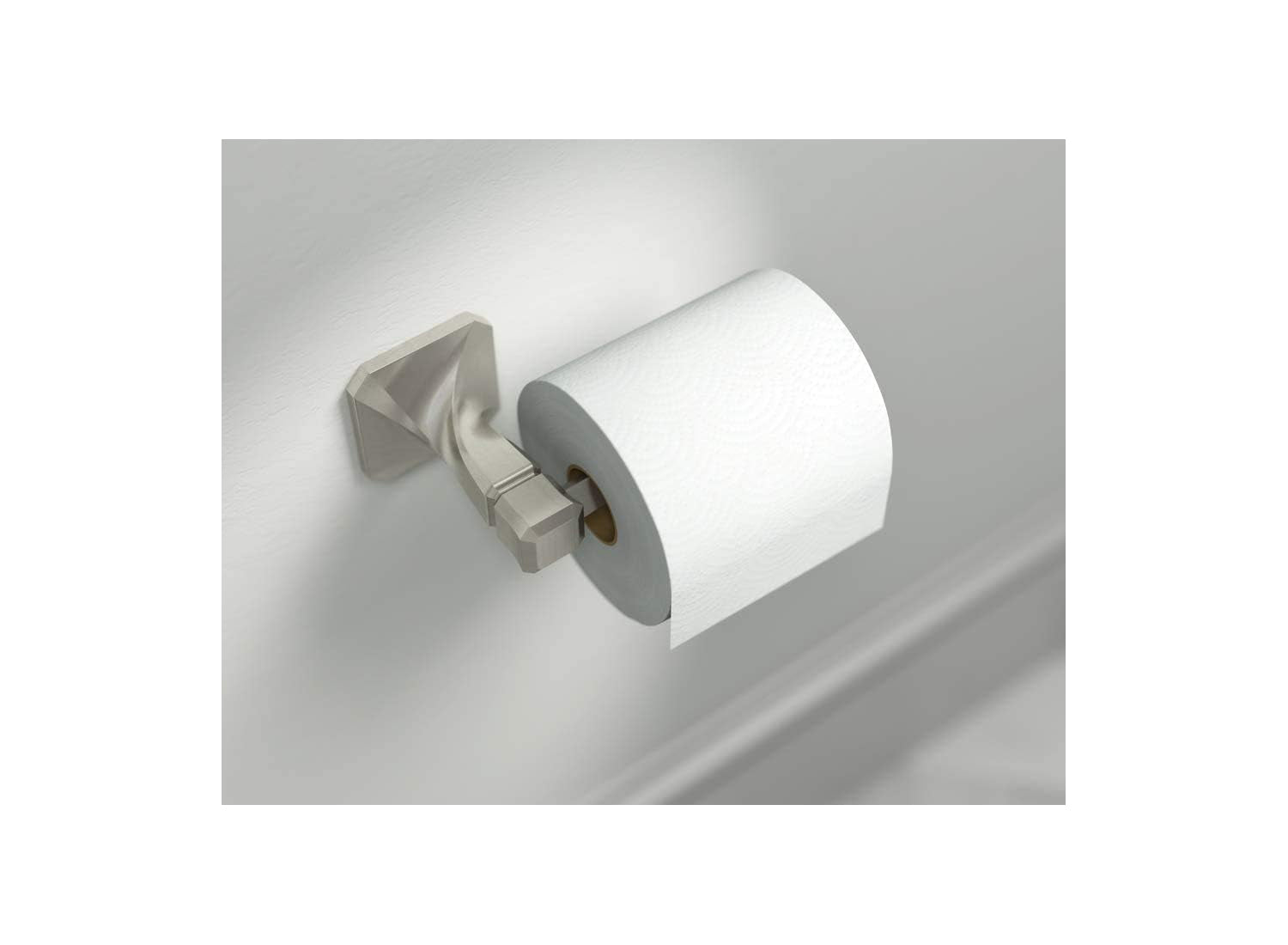Franklin Brass Napier Satin Nickel Wall Mount Single Post Toilet Paper Holder