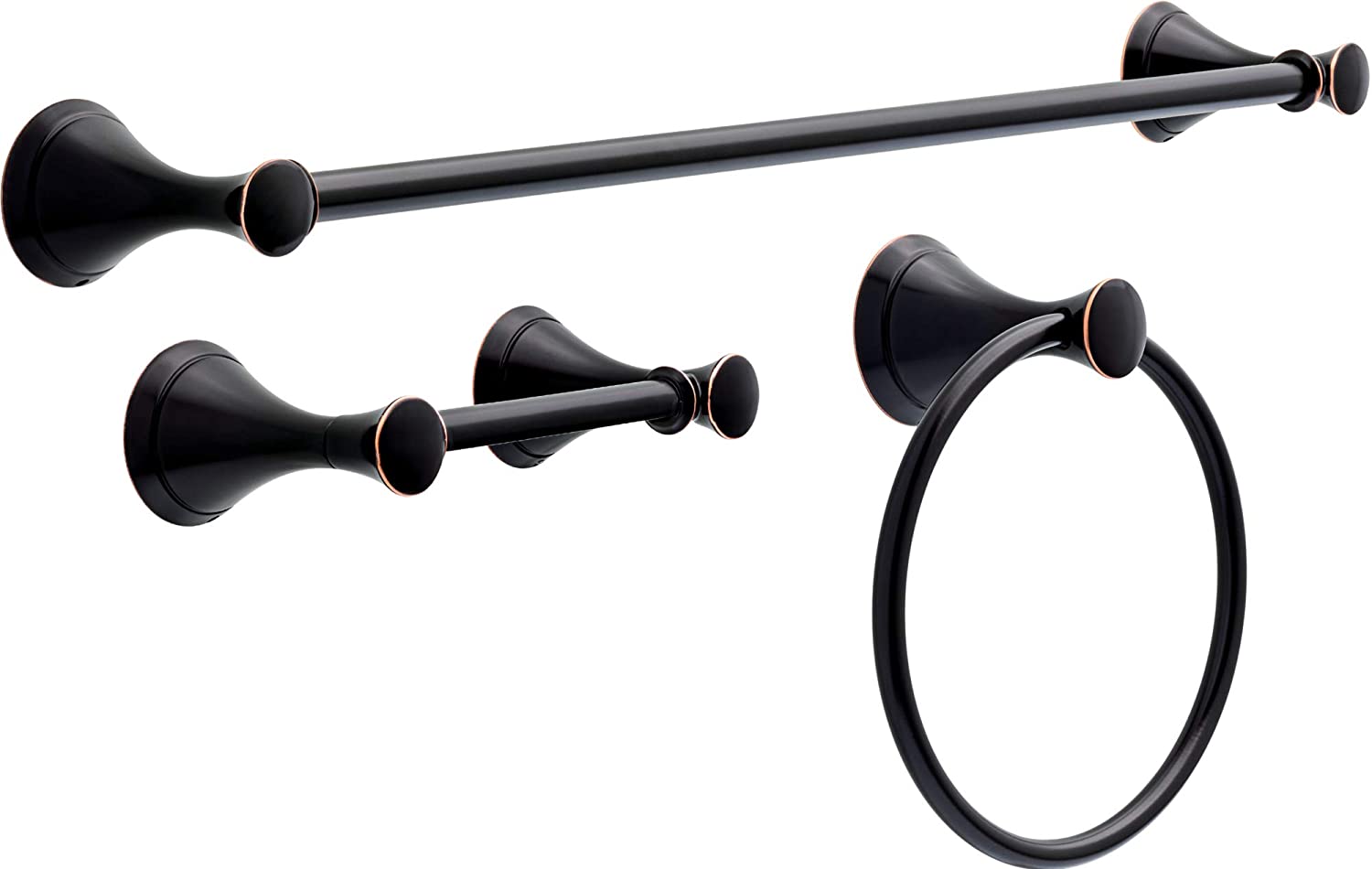 Delta Carlisle Collection Oil Rubbed Bronze CLL63-OB 3 PC with 24″ Towel Bar