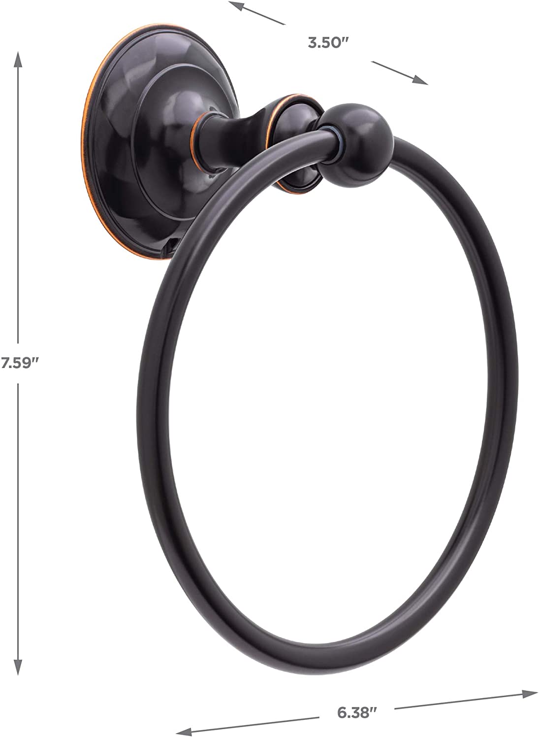 Delta PRI63-OB Pirouette 3 Pieces Bath Hardware Oil Rubbed Bronze with 24" Towel Bar