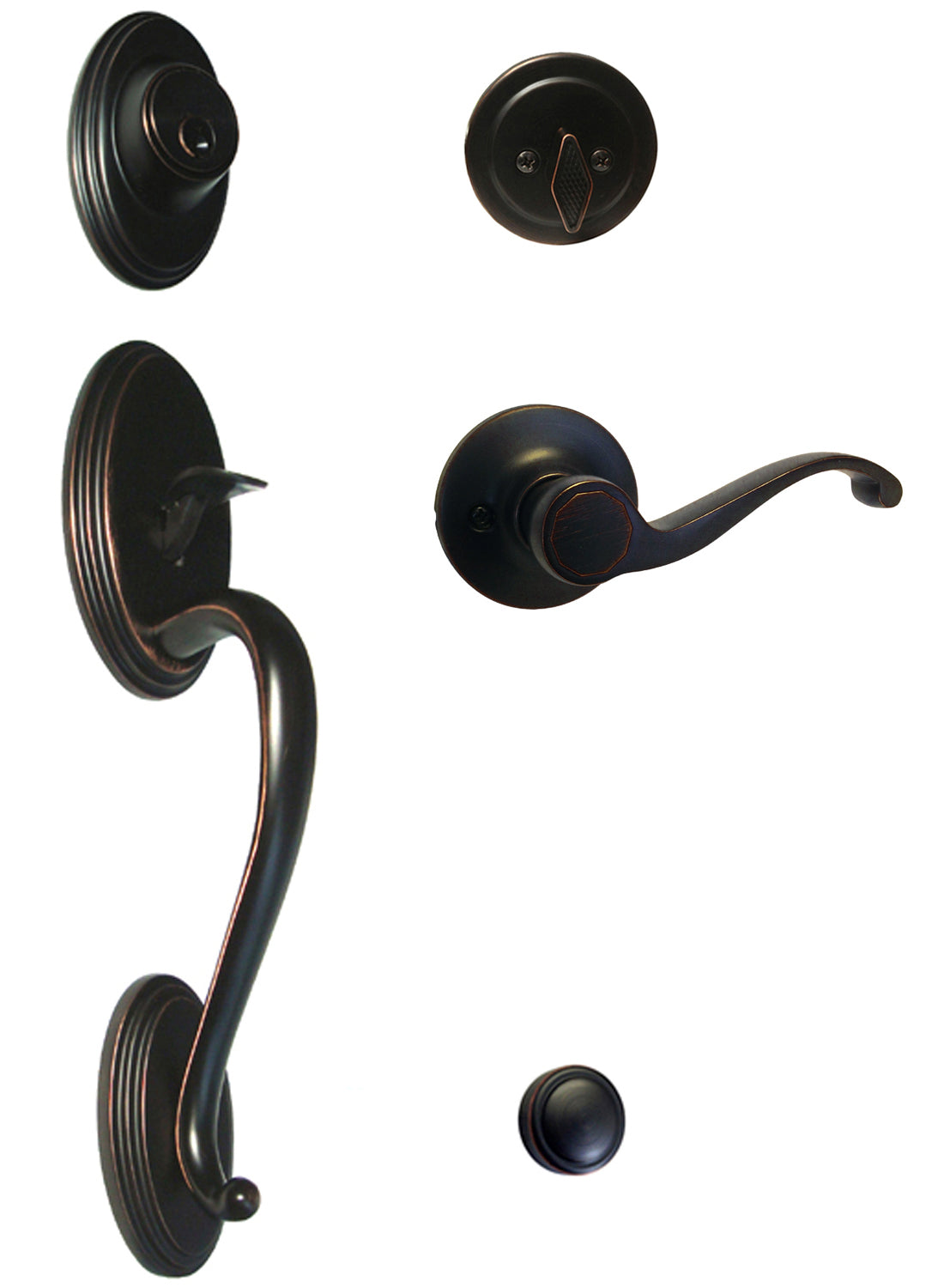 Dark Oil Rubbed Bronze Thick Door Front Door Handleset with 835 Lever – ***PLEASE SELECT LH or RH***