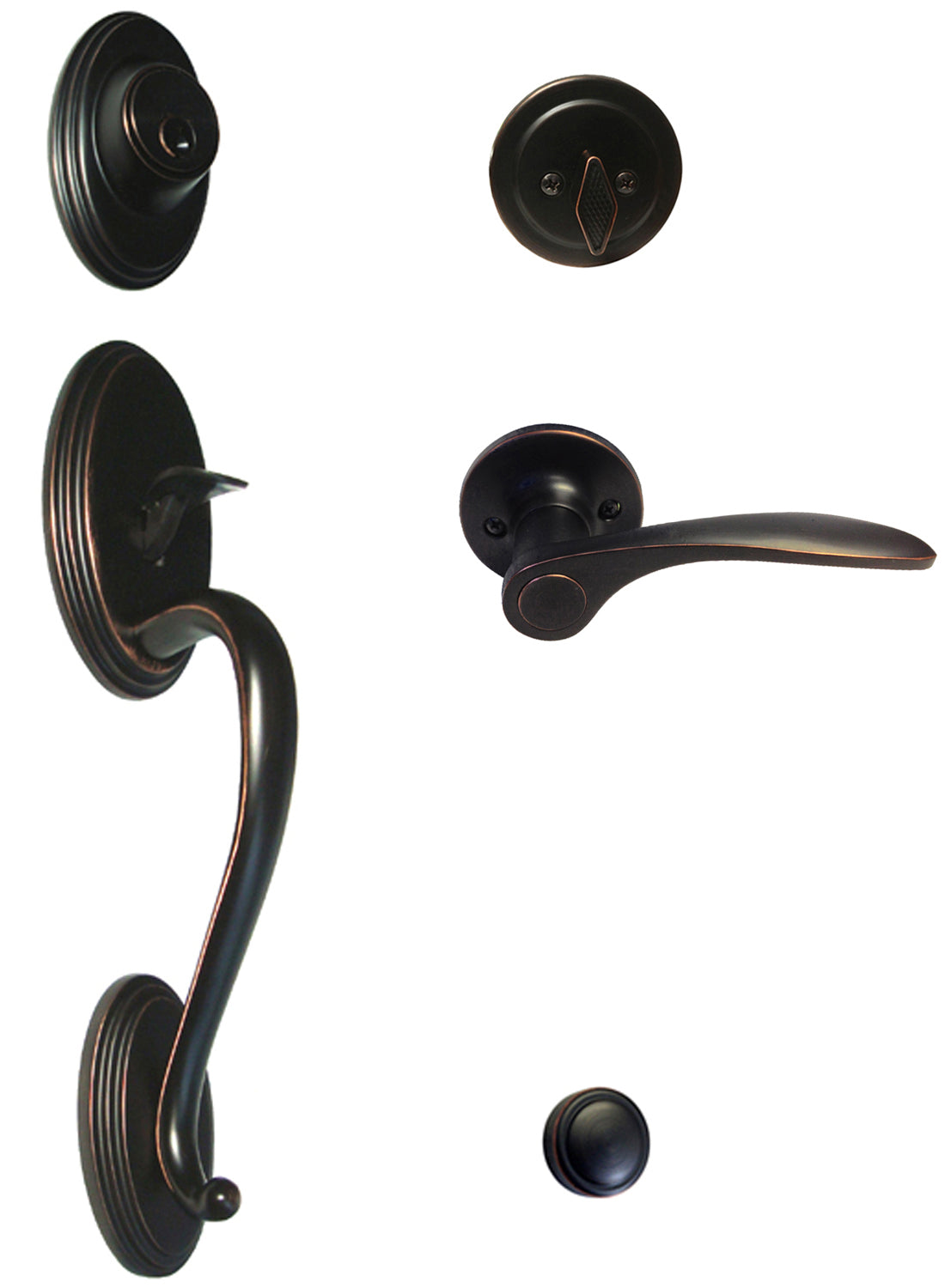 Dark Oil Rubbed Bronze Front Door Handleset with 836 Lever ***PLEASE SELECT LH or RH***