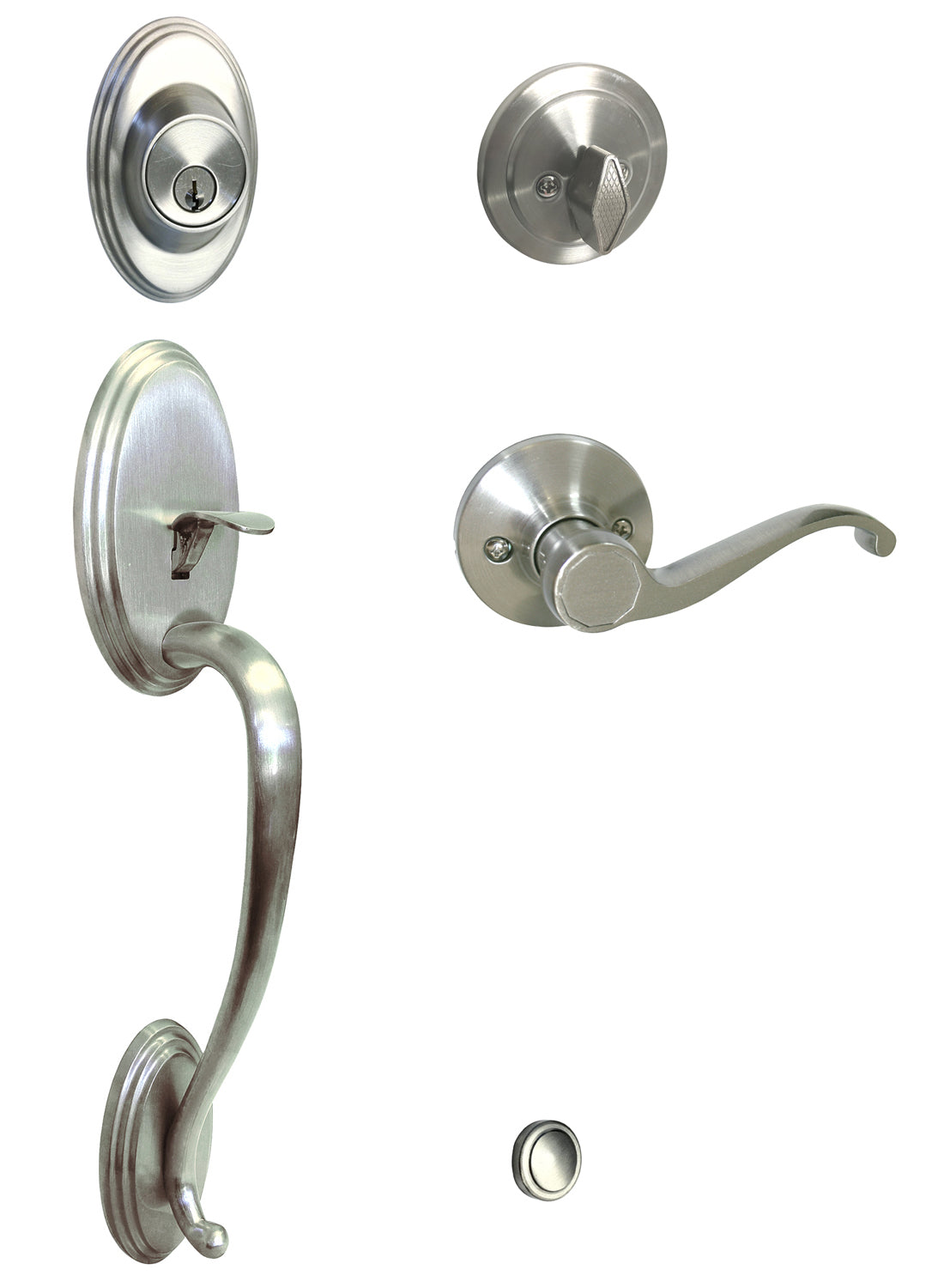 Satin Nickel Front Door Handleset with 835 Lever ***PLEASE SELECT LH or RH***