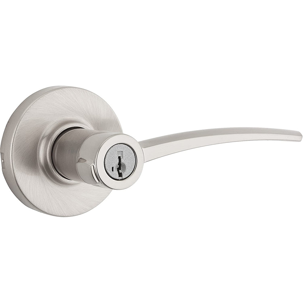Kwikset Katara Satin Nickel Smartkey Entry Door Handle