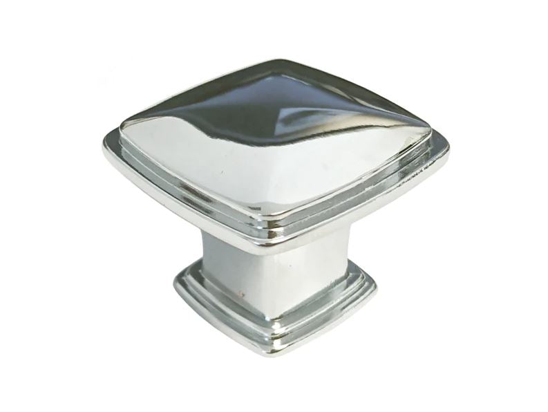 50 Pack of Polished Chrome 1 1/4″ Cabinet Square Knob 31mm