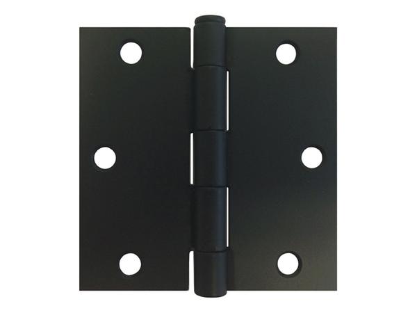 3 1/2″ Hinges Square Radius Black Finish