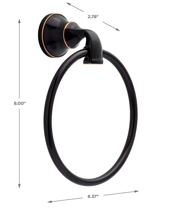 Delta Lorain Oil Rubbed Bronze 3 Piece Bathroom Accessory Set LRN63-OB with 24" Towel Bar
