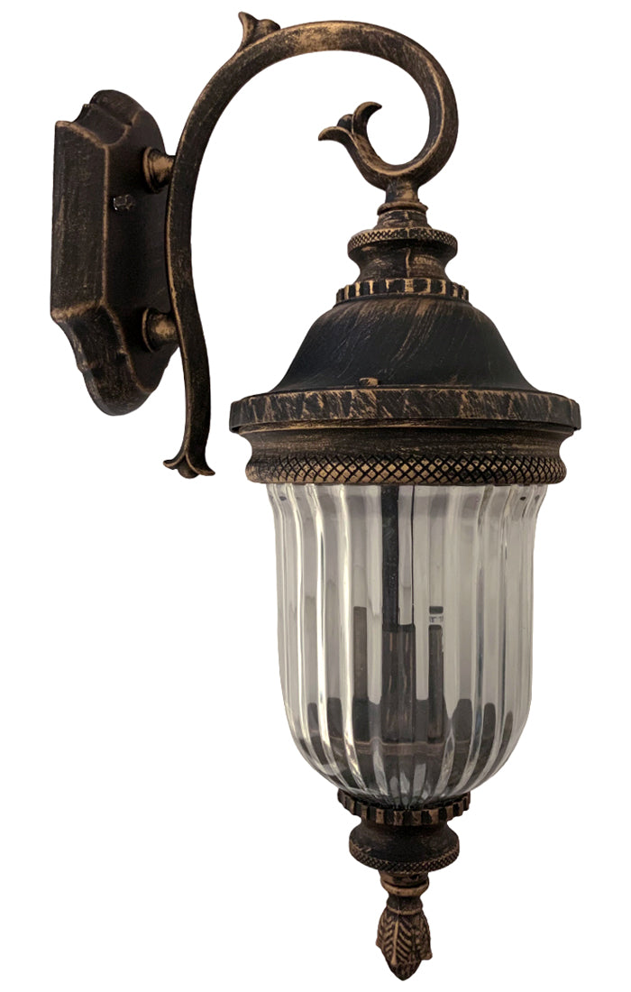 Outdoor Lighting Fixture Wall Sconce Black Gold WD – 0T0051F-WD-BG