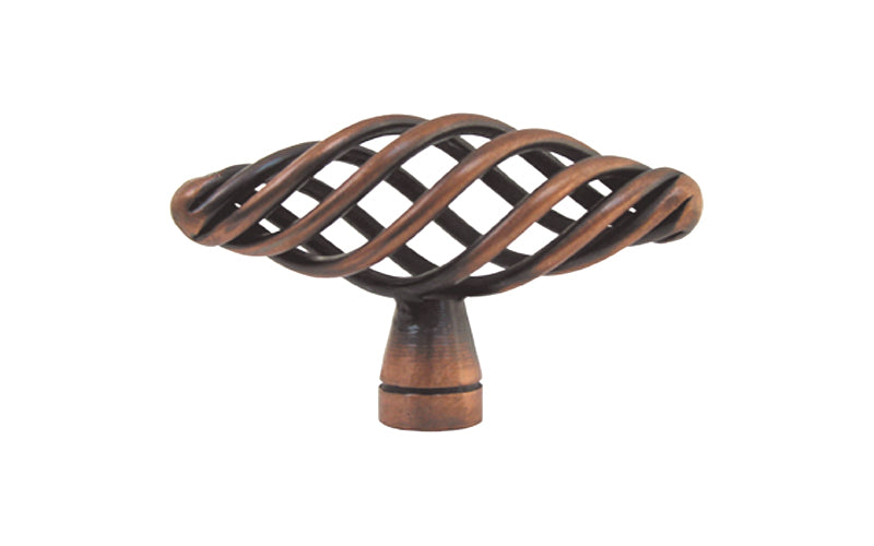 Antique Copper Birdcage 2 3/8″ (60mm) Cabinet Knob 1338