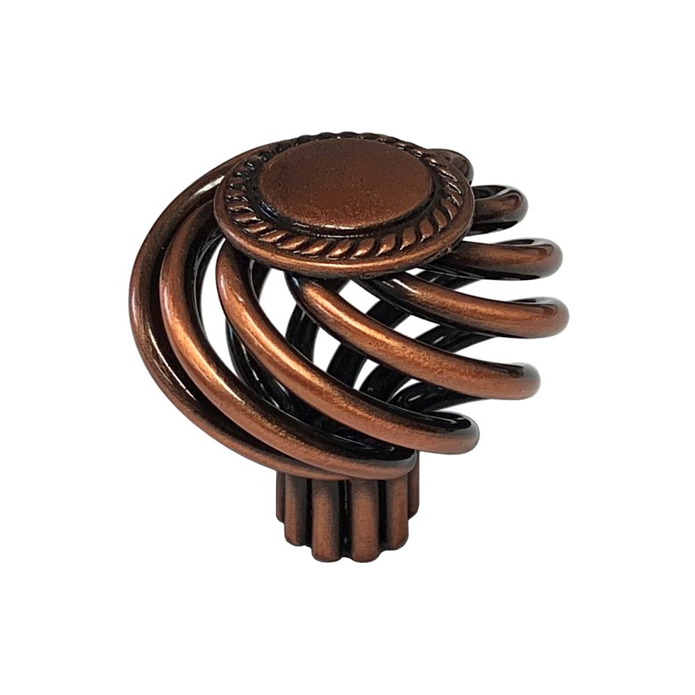 Antique Copper Rope Birdcage Knob 1 3/8″ (35mm) 1342-35