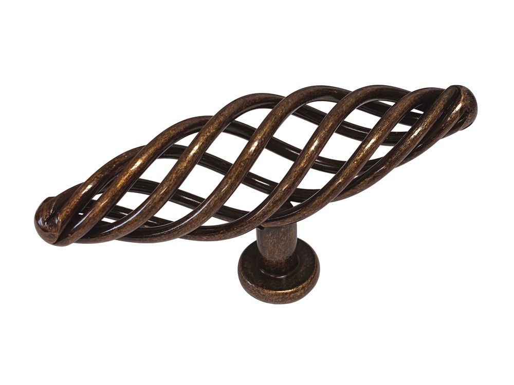 Antique Copper Machined Birdcage 4″ Cabinet Knob 8045 100mm
