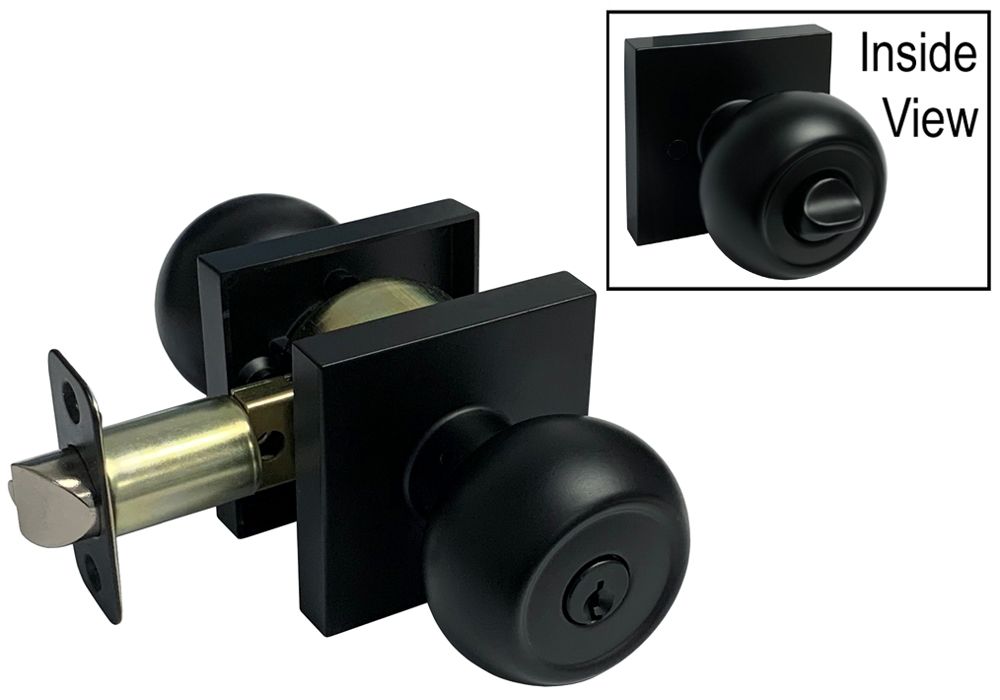 2 Pack- Contractor Pack 5765-6085NBL Black Entry Knob/Deadbolt Combo Keyed Alike