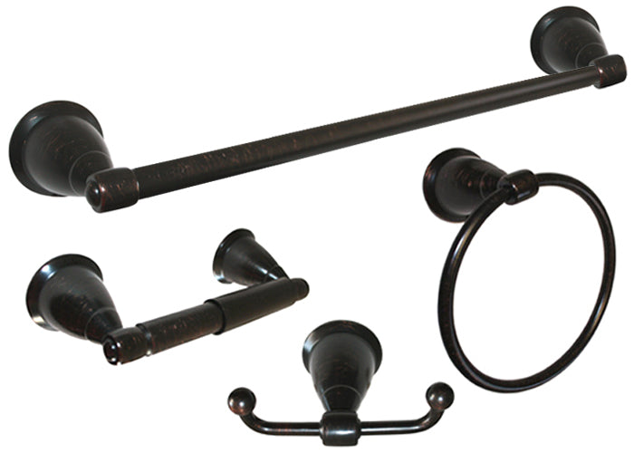 BA11 Series Dark Oil Rubbed Bronze 4PC with 24″ Towel Bar