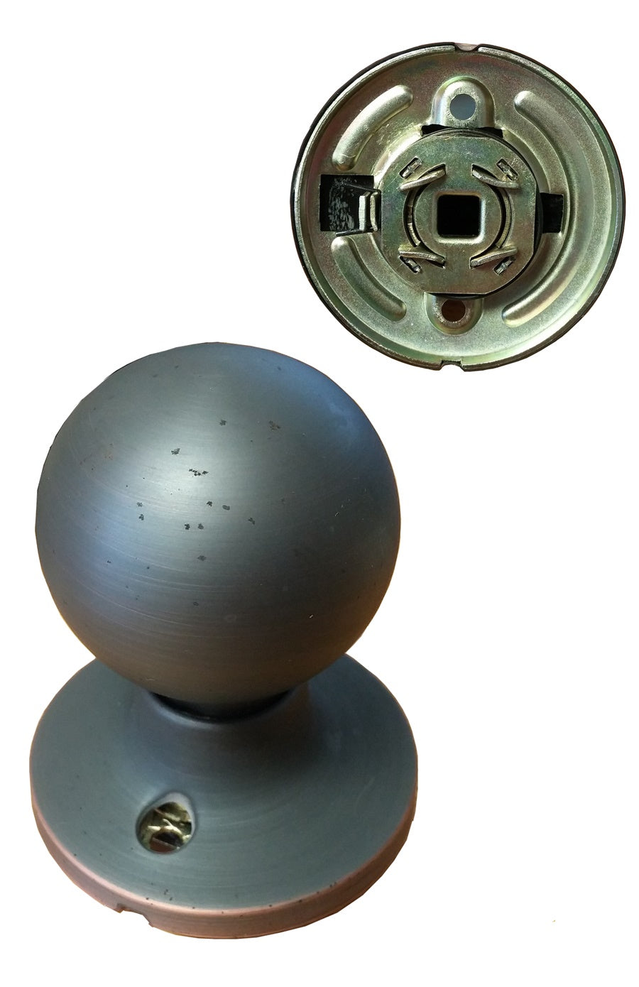 Interior Handleset Knob- Pitted Finish