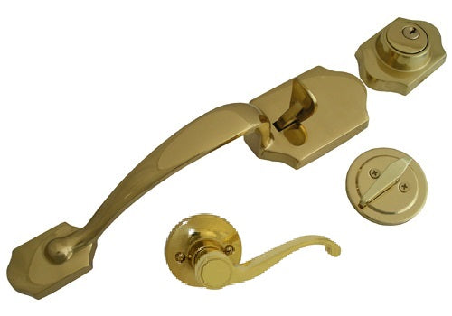 Polished Brass Front Door with 835