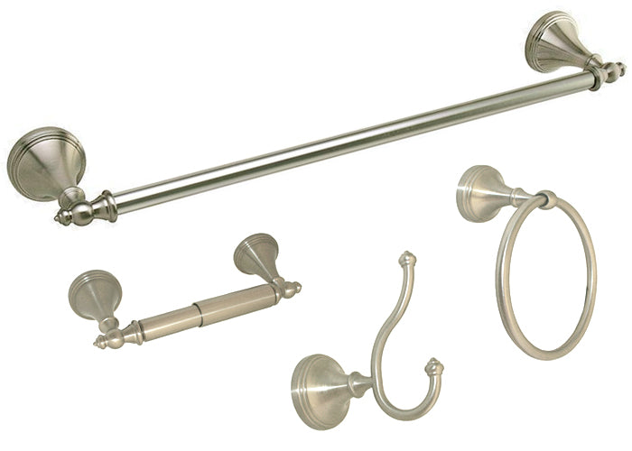 BA61 Series Satin Nickel 4-Piece Combo 18″ Towel Bar