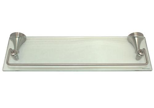 Satin Nickel Bathroom Glass Shelf
