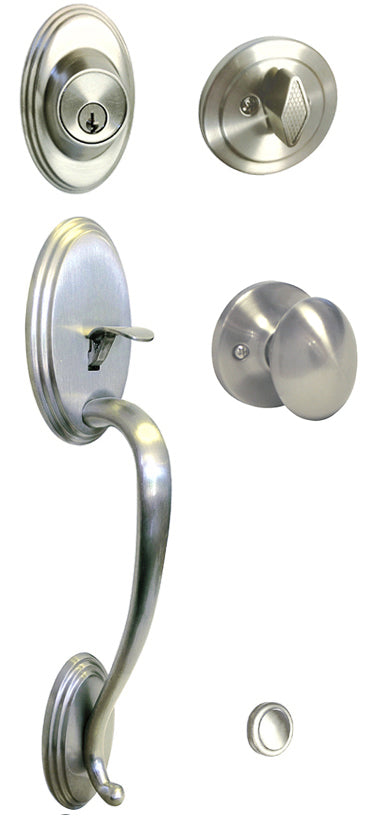 Satin Nickel Front Door handle-6093