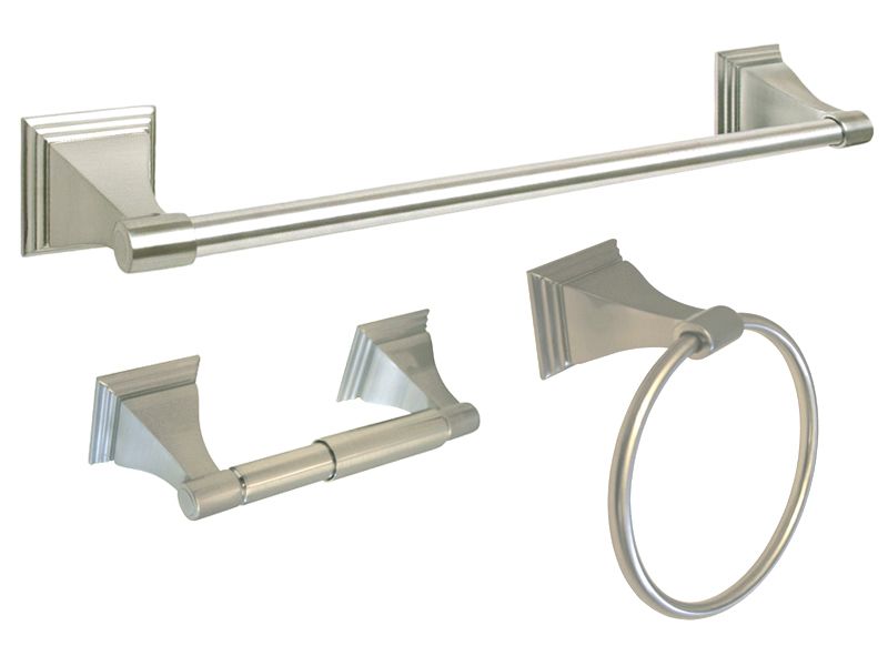 BA12 Series Satin Nickel 3-Piece with 24 Towel Bar