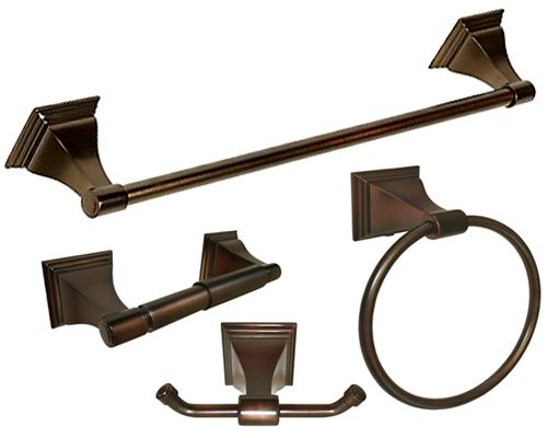 BA12 Series Oil Rubbed Bronze 4 PC Combo 18″ Towel Bar