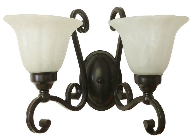 Peggy’s Cove Indoor Wall Sconce 2 Lights in Dark Oil Rubbed Bronze